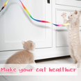 thumbnail image 4 of Jinsinto 4 Pieces Rainbow Cat Wand String Interactive Cat Wand Cat Stick Toy Cat Ribbon Charmer for Cat Training Exerciser, 4 of 7