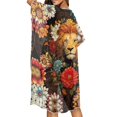 thumbnail image 4 of HELLHERO High Quality Fabrics Long Swimwear Cover up for Beach Quick Dry Free Size Bathing Suit Cover Up Floral Pattern, 4 of 6