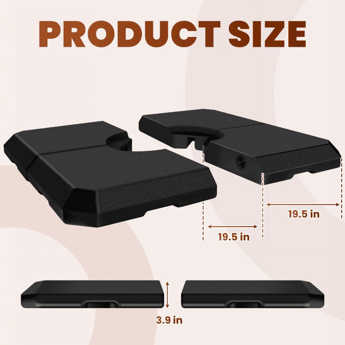 317 lbs- Duty 20.5" Patio Umbrella Base Weights – 317 lbs Total Weight Capacity! Sturdy, Weatherproof & Wind-Resistant for 8-10' Cantilever Umbrellas – Perfect for Patios, Gardens & Pool Areas