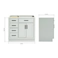 thumbnail image 3 of Ariel Hepburn 36 In. Right Offset Single Sink Base Cabinet In Grey, 3 of 10