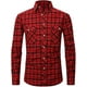 thumbnail image 1 of Camisa informal a cuadros para hombre, estilo formal, de negocios, de corte entallado y con bolsillos para uso social en la calle, 1 of 4