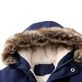 thumbnail image 3 of Toddler Boys Girls Coats Padded Winter Parka Puffer Jackets Kids Faux Fur Collar Hooded Winter Warm Coat Overcoats 3-8 Years, 3 of 9