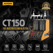 AUTOOL Automotive Fuel Injector Tester Cleaner 110V/220V 4 Cylinder Ultrasonic Wave Fuel Injector Clean Machine W/ Smart Control Panel for Cars Motorcycles