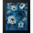 thumbnail image 2 of Vassileva, Silvia 12x14 Black Modern Framed Museum Art Print Titled - Loose Flowers on Blue II, 2 of 5