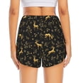 thumbnail image 2 of Lsque Christmas Gold Deers1 Printed Women's Running Shorts with Liner Pockets,Elastic Quick Dry Workout Athletic Gym Yoga Shorts,Womens High Waist Shorts-X-Large, 2 of 9
