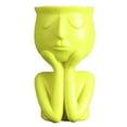 thumbnail image 4 of koolsoo Pot de Fleurs en Résine pour Plante Cactus / Fleur. Pot de Tête Visage Résion Jaune_a, 4 of 7