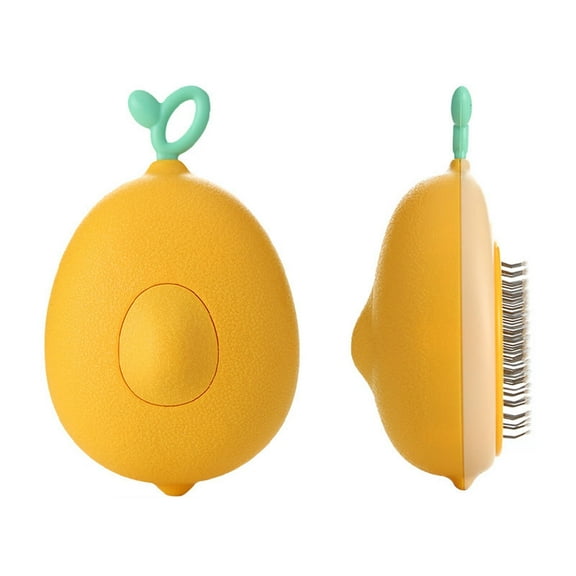 ACDANC Cat Brush,Pp Dog Shedding Tool,Cat Brush for Shedding,Yellow,6X6X1"