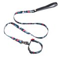 thumbnail image 2 of Flmtop Laisses pour Animaux de Compagnie Col Motifs Géométriques Impression Antidéflagrante Polyester Chien Corde de Traction pour la Marche à Moitié Conscient, 2 of 9