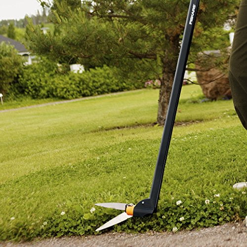 Fiskars 36 Inch 92107935J Long Handle Swivel Rotating Grass Shears Black Orange