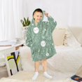 thumbnail image 6 of Wearable Blanket with Sleeves and Pocket Oversized Hooded Sweatshirt 3-14 YR Cartoon Winter Elements M, 6 of 7