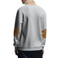 thumbnail image 3 of Sweatshirts for Men 2025 Fall Winter Long Sleeve Color Block Half Zipper Collared Sweatshirt Pullover Tops, 3 of 8