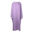 thumbnail image 4 of Butterfly Abaya Dress for Women, Satin Solid Color Batwing Sleeve Maxi Kaftan, Soft Comfy Breathable Robe for Summer & Eid, 4 of 5