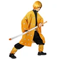 thumbnail image 3 of Disfraz de Cosplay de Agatsuma Zenitsu, Cosplay de Anime Kimetsu No Yaiba Zenitsu, peluca, uniforme de Kimono para adultos y niños, disfraz de Halloween, 3 of 5
