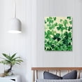 thumbnail image 4 of Acheng St. Patrick's Day Canvas Wall Art Framed Wall Decoration Lucky Clover Wall Leaves Green Nature Aesthetic Wall Artwork Ready to Hang Wall Pictures for Living Room Bedroom Decor  12x16 in, 4 of 5