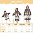 thumbnail image 4 of FORMRS Wearable Blanket Hoodie with Sleeves for Kids Cozy Flannel Sweatshirt, Red Snowmen, 4 of 7