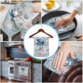 thumbnail image 3 of Coastal Octopus Kitchen Towels Set of 4, Water Absorbent Dish Towel, Ocean Nautical Conch Coral Fish Shells Decorative Hand Towels - Quick Drying Cloth for Cooking Baking, 18x28 Inch, 3 of 8