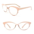 thumbnail image 1 of Lunettes de Lecture pour Femmes à Charnières à Ressort Monture Oeil de Chat Mode Beige (+2,75), 1 of 3