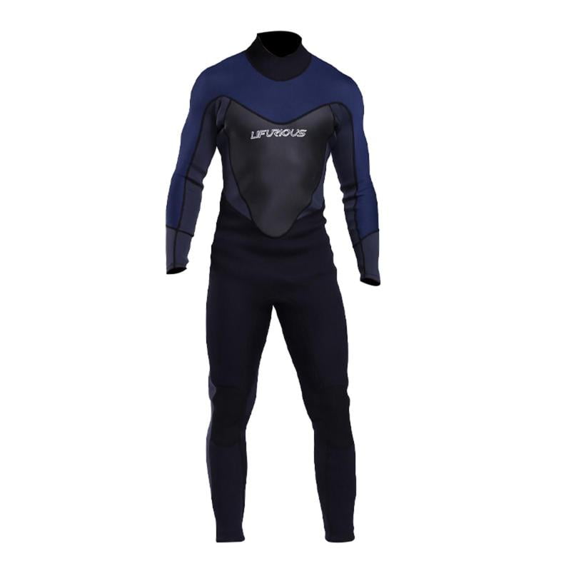 Mens Wetsuit, 3mm Neoprene Full Body Long Sleeve Diving Suits with Back