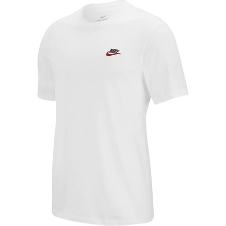 Mens Nike Sportswear Club T-Shirt White/Black/University Red 3X-Large