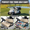 thumbnail image 4 of Whosucclay Palm Tree Pattern Golf Cart Seat Cover, 4 Front Storage Pockets Thick Blanket for Most 2-Seat Golf Carts Soft Golf Cart Seat Protector, 52.36"x 32.28", 4 of 7