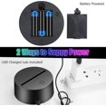 thumbnail image 5 of 3d Led Light Lamp Base, 4 Sets Acrylic Light Base With Remote Control & Touch Control, 16 Colors 4 Modes Led Display Base, Decorative Lights For Bedr, 5 of 5