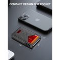 thumbnail image 3 of Wallet For Men Slim Minimalist With Money Clip & Id Window  Rfid Blocking Pop-up Credit Card Holder (minimalist Gray), 3 of 8