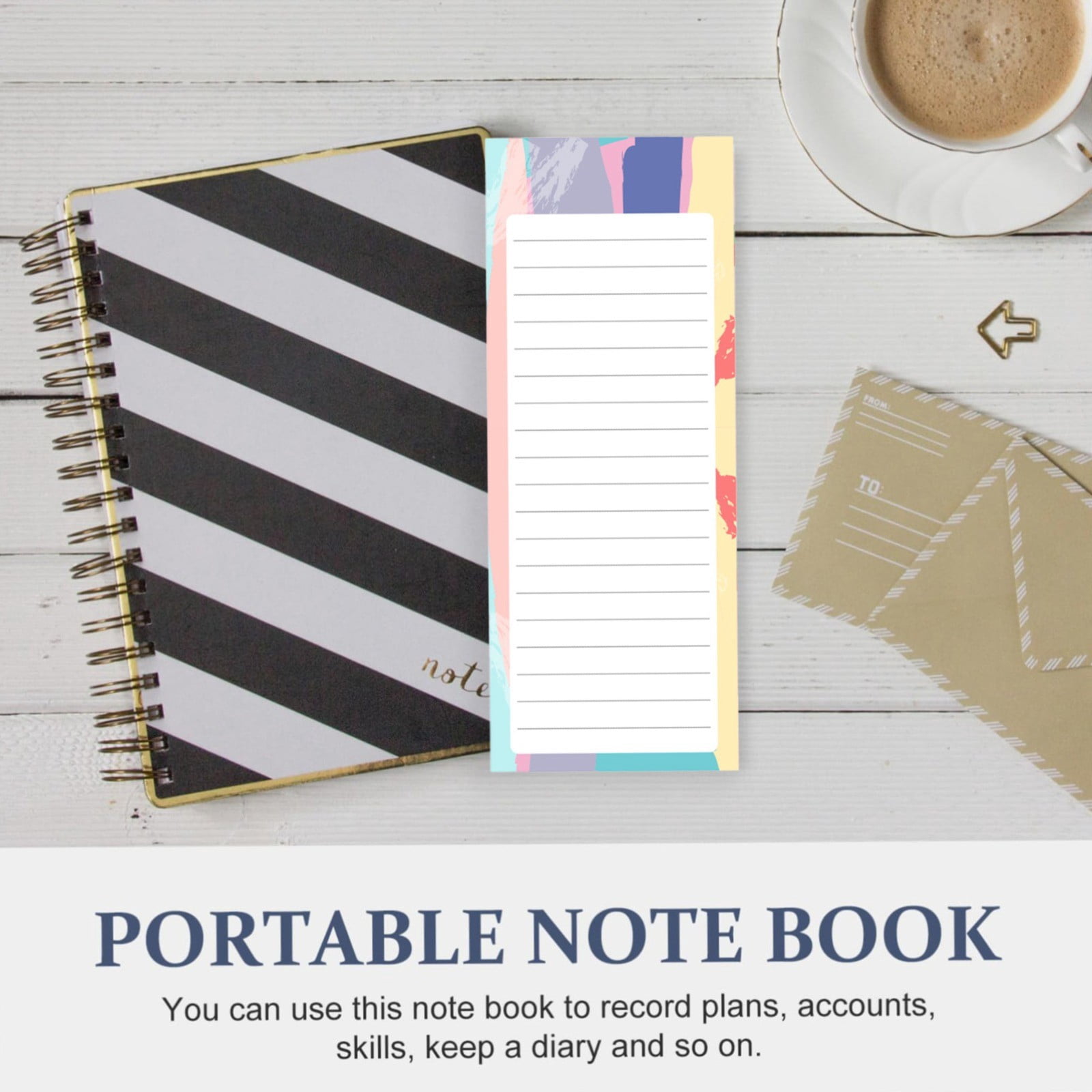 Tearable Rubber Head Notepad Horizontal Lined Paper for Daily Plans, Time Management, and Memos