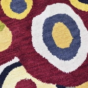 Rugsotic Carpets Hand Tufted Wool Area Rug 4x6 Rectangle Multicolor Modern High Pile Anti Skid Durable