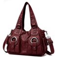thumbnail image 2 of SPEKSEE Women PU Leather Solid Color Shoulder Bag with Adjustable Strap Studded Crossbody Bags for Daily Commuting Travel, 2 of 13