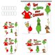 thumbnail image 1 of Juegos de baño navideños para niños de 4 piezas Ahorre en el juego de baño Grinch: estampado de muñeco de nieve navideño con tapete de inodoro y cortina de ducha para decoración festiva del baño Decor, 1 of 2