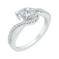 thumbnail image 2 of KATARINA 1/3 cttw Diamond Bypass Promise Ring in 14K White Gold, 2 of 5