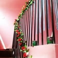 thumbnail image 3 of Morttic 7 Feet Fake Rose Vine Flowers Plants Artificial Flower Hanging Rose Ivy Home Hotel Office Wedding Party Garden Craft Art Decor (Rose Red ,4pcs), 3 of 8