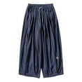 thumbnail image 5 of MIXUE Mens Cargo Pants Solid Color Corduroy Baggy Wide Leg Stretch Elastic Waist Drawstring Relaxed Fit Trousers Sweatpants for Men Sportwear,Blue,XXXL, 5 of 5