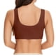 thumbnail image 5 of Ploknplq Bras for Women,Wide Strap Bras for Women,Breathable Bras for Women,Thin Laceless Brater Buckle Bra Vest Bralette Wireless Bra,Bralettes for Women,Bras for Women No Underwire Coffee 3XL, 5 of 5