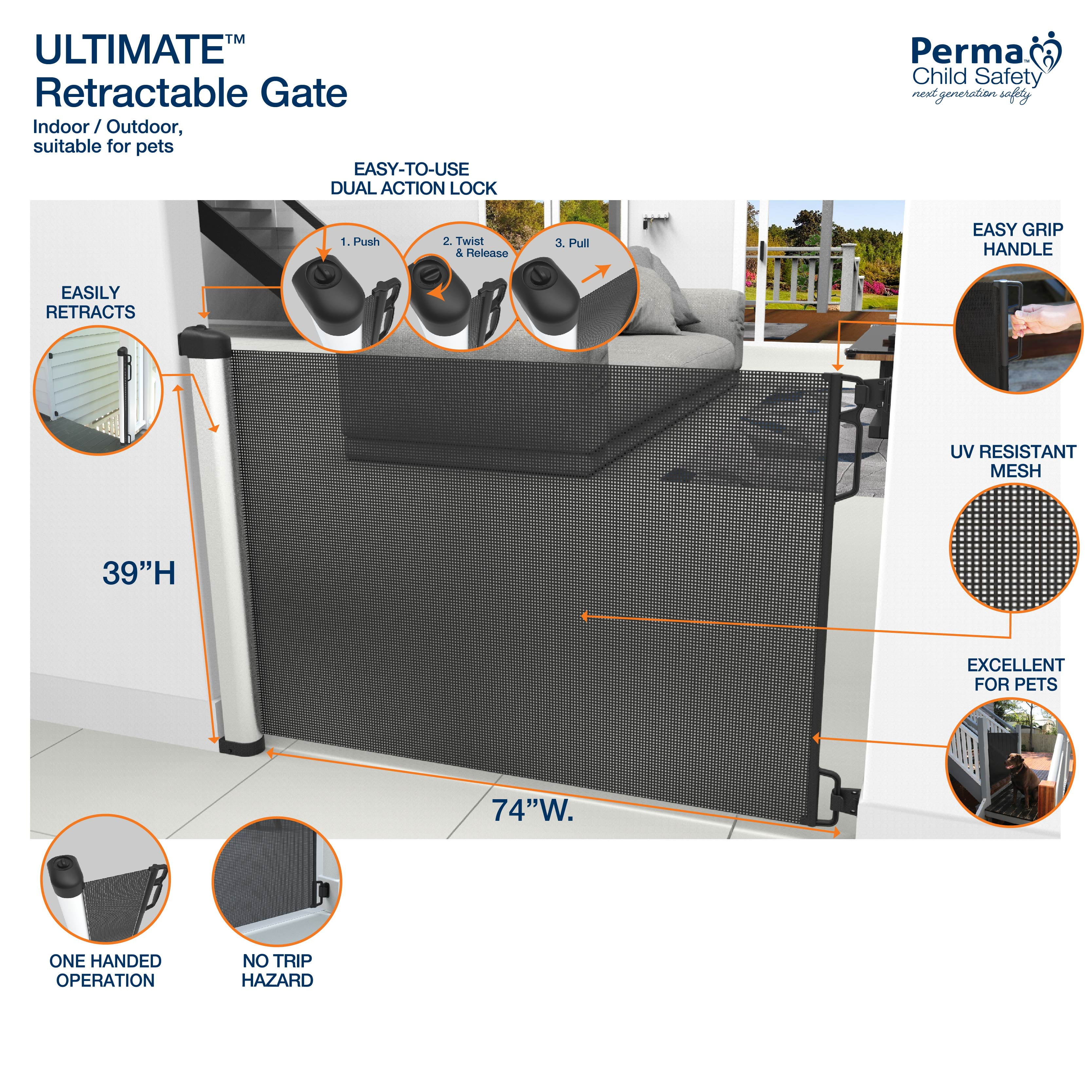 ultimate retractable safety gate