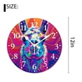 thumbnail image 2 of 12 Inch Wall Clock Battery Operated Silent Clock Decorative for Office, Kitchen, Outdoor, Living Room，Funny Portrait of Alpaca Llama Natural, 2 of 4