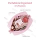 thumbnail image 4 of Bolsa de maquillaje Narwey Puffy acolchada para mujer de viaje, color rosa, 4 of 6