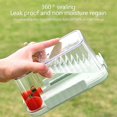 thumbnail image 4 of Fruit Containers For Fridge, Airtight Locking Lids Food Containers With Detachable Ice Tray, Summer Household Outdoor Fruit Organizer Bento Box For Ic, 4 of 5