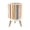 Color 4, variant on Small Trash Can with Lid Hand drawn whimsical organic vertical lines stripes 1.8 Gallon Dog Proof Trash Can Round Garbage Can Waste Bin Wastebasket for Bathroom Bedroom Living Room