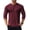 Dark Red, variant on Mens Henley Casual Stylish Long Sleeve Shirts Lightweight Button T-Shirts