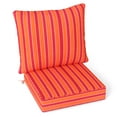 thumbnail image 1 of Gymax Deep Seat Chair Cushion Pads Set Indoor/Outdoor w/ Rope Belts Orange, 1 of 9