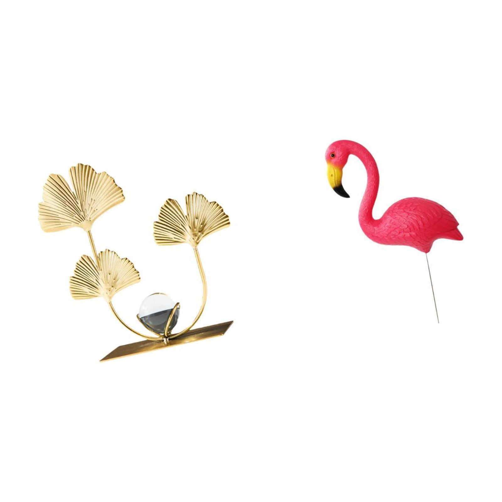 CoudarTitie Leafy Bird Sculpture Bookshelf Ornament Modern Home Decor Collectibles for Bedroom Holiday Housewarming Gift Fairy Garden Accessories Flamingo Yard Art