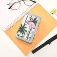 thumbnail image 7 of JIALIOU Nylon Trifold Card Wallet with ID Window Zipper Pocket for Men Women Teen Flamingos and Palm Trees, 7 of 7
