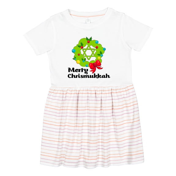 Inktastic Merry Chrismukkah Girls Toddler Dress