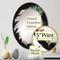 thumbnail image 2 of DESIGN ART Designart 'Pink And White Philodendron Leaf II' Printed Floral Leaves Wall Mirror 20in.x30in., 2 of 5