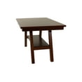 thumbnail image 6 of Dark Walnut Rectangular Dining Table - 66" Rubberwood Counter Height Table for Dining Room - Modern Design w/ Open Shelf - Walnut Finish, 6 of 17