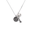 thumbnail image 2 of Delight Jewelry Silvertone Antiqued Round Seal - Initial - Q - - Love and Lock Charm Necklace, 18"+1", 2 of 4