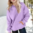 thumbnail image 2 of Mercatoo Cute Hoodies for Teen Girls Cotton Warm Plain Pullover Hoodie Sweatshirts Oversized Long Sleeve Tops Clothes Pockets, 2 of 5
