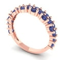 thumbnail image 2 of 1.05 ct Brilliant Round Cut Simulated Tanzanite 18K Rose Gold Band SZ 6, 2 of 6