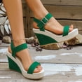 thumbnail image 5 of Samdudou Espadrille Wedge Sandals for Women Open Toe Ankle Strap with Buckle Suede Straps Jute Wrapped Summer Dressy Casual Everyday Footwear Ladies Travel Resort, 5 of 9